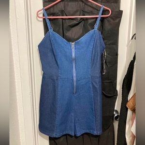 Denim romper